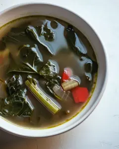 Kale and Chard Potlikker Soup