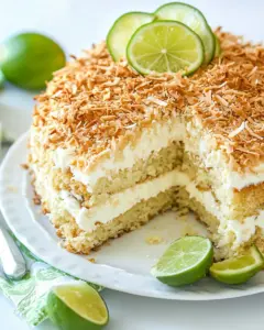 Key Lime Coconut Cake