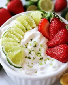 Key Lime Cream Cheese Fruit Dip