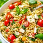 Lemon Basil Greek Orzo Salad
