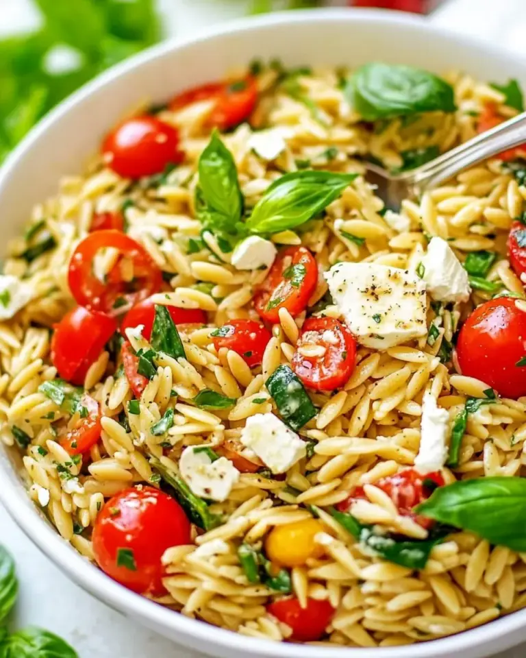 Lemon Basil Greek Orzo Salad