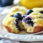 Lemon Blueberry Cornbread Muffins