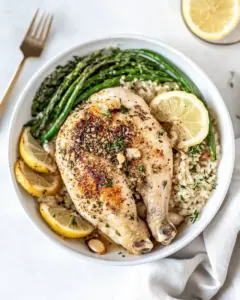 Lemon Garlic Baked Chicken Dinner