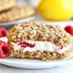 Lemon Raspberry Oatmeal Creme Pies