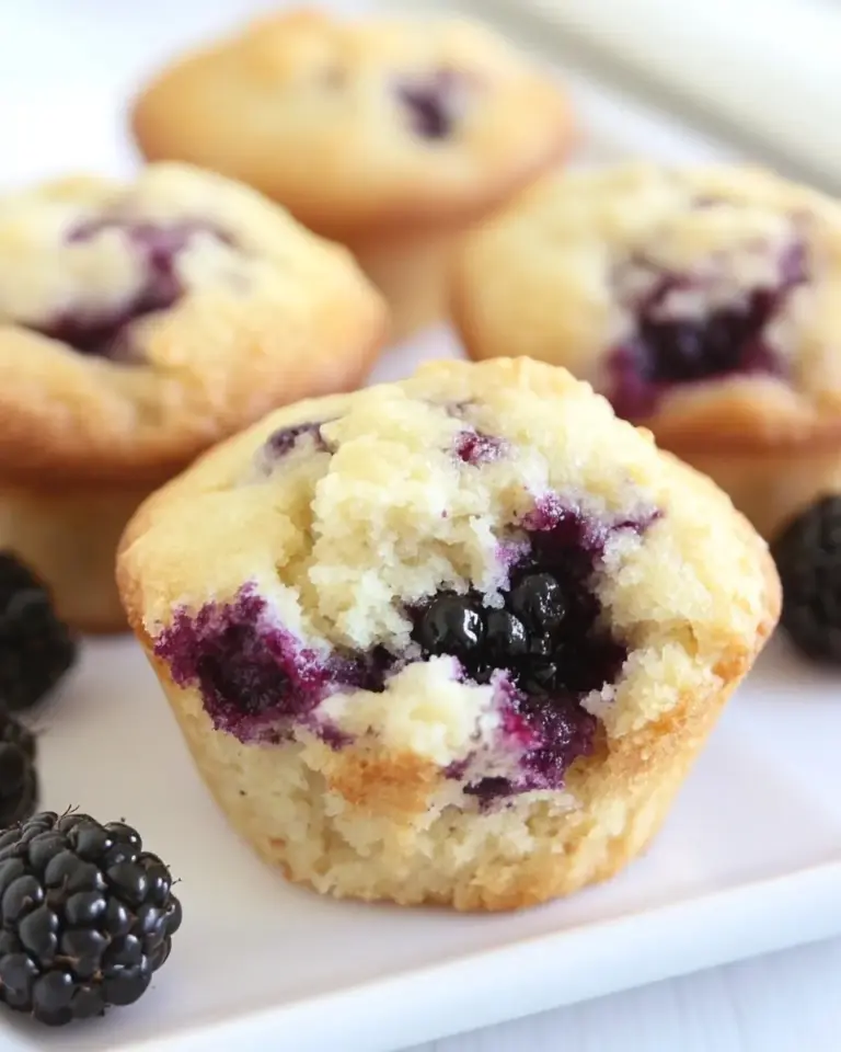 Lemon Ricotta Blackberry Muffins
