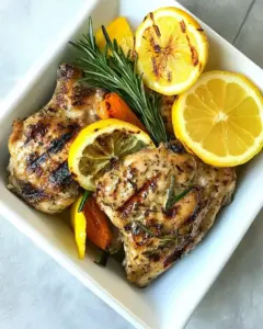 Lemon Rosemary Grilled Chicken Thighs