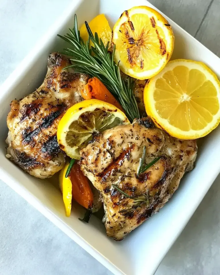 Lemon Rosemary Grilled Chicken Thighs