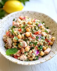 Lemony Chickpea and Tuna Salad