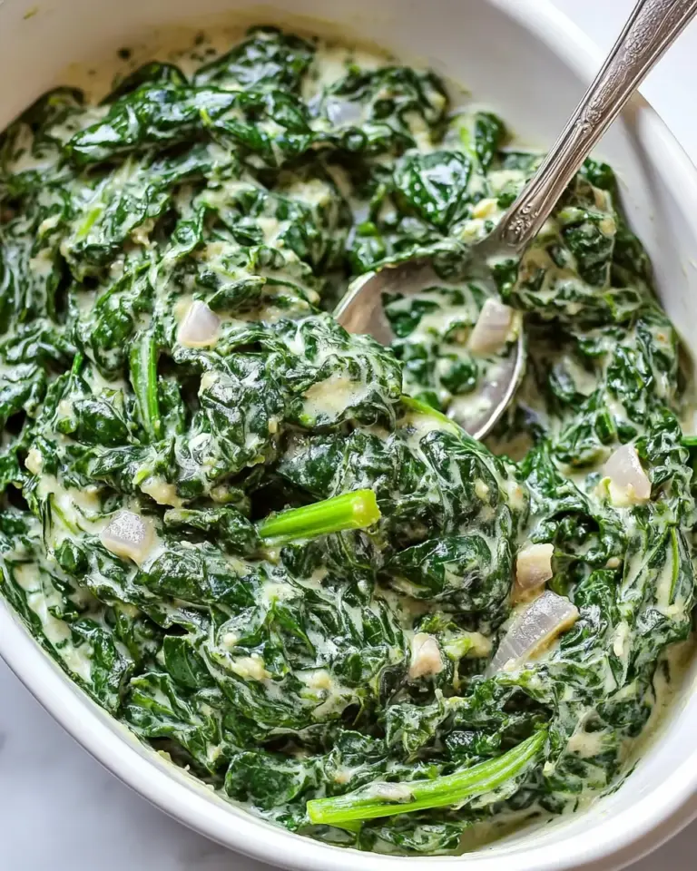 Low Carb Keto Creamed Spinach