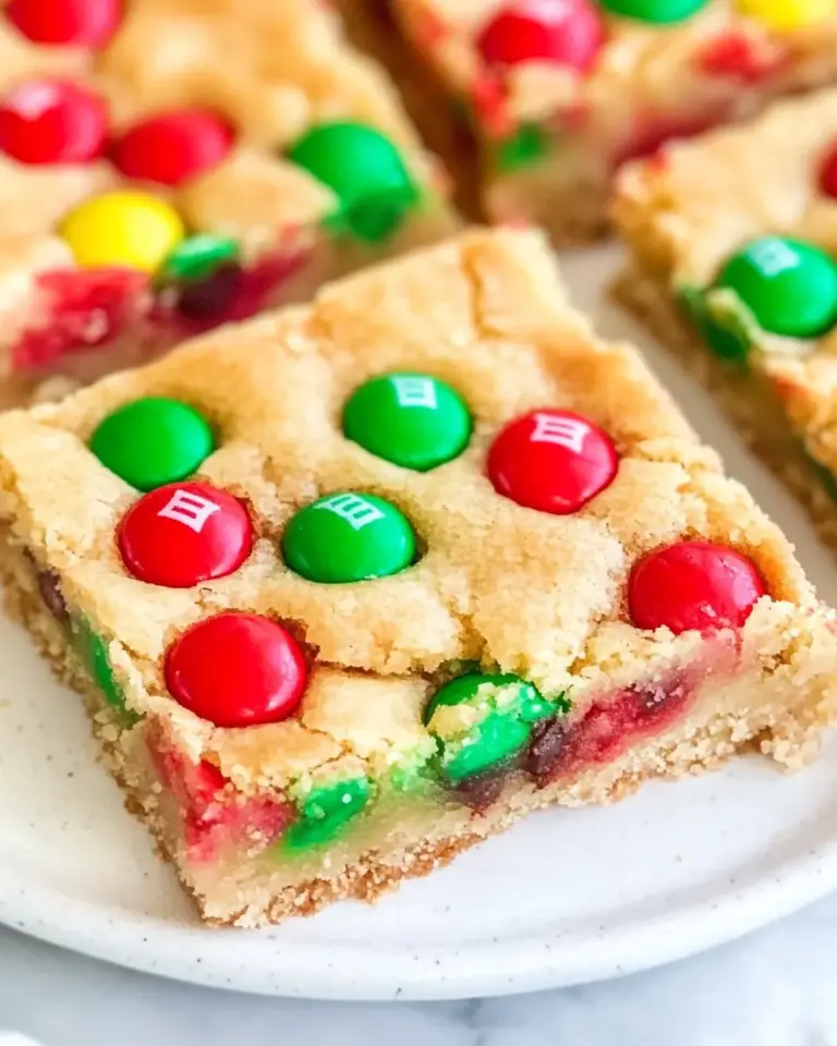 M&M Cookie Bars