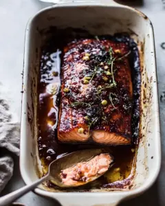 Maple Glazed Baked Salmon