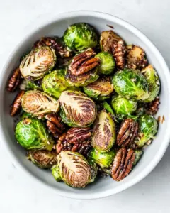 Maple Pecan Brussels Sprouts