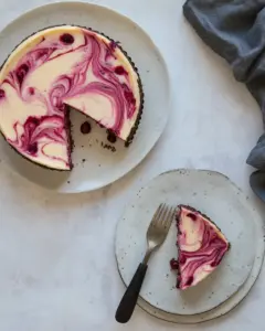 Marbled Cranberry Cheesecake