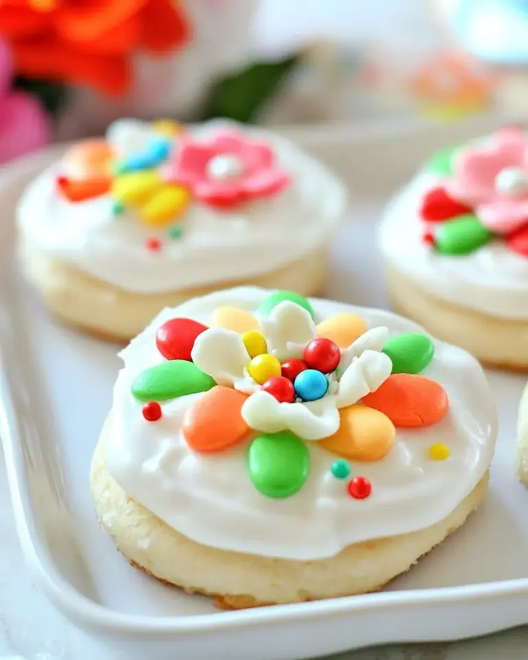 Marshmallow Berry Flower Cookies
