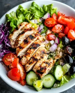 Mediterranean Grilled Chicken Salad