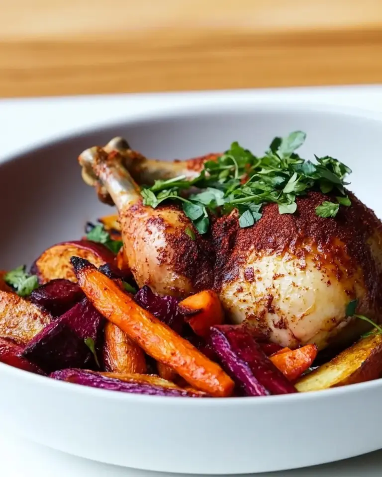 Middle Eastern Chicken with Roasted Vegetables
