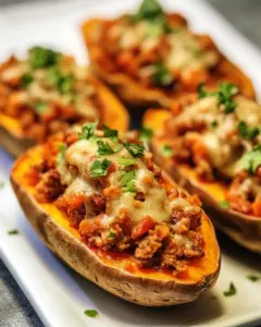 Nacho Stuffed Sweet Potatoes