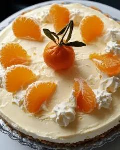 No Bake Mandarin Orange Cheesecake