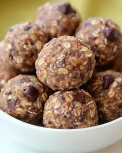 No Bake Oatmeal Chocolate Chip Energy Bites