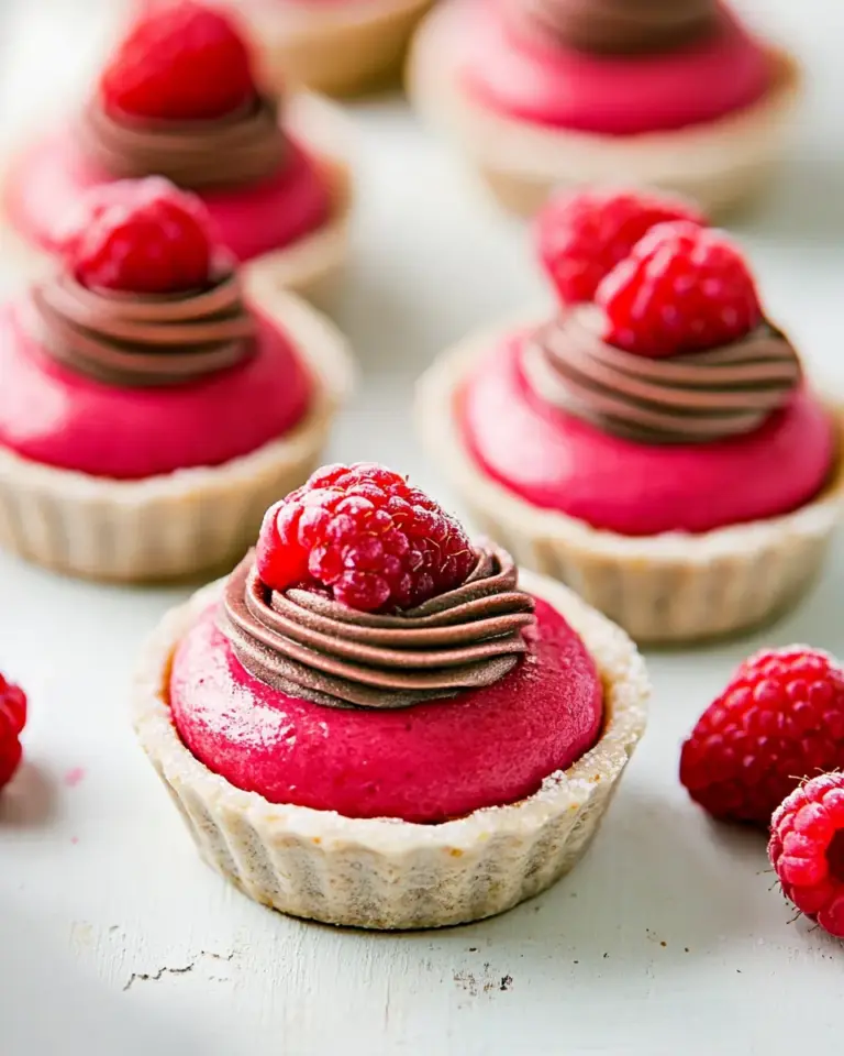 No Bake Raspberry Mousse Tartlets