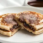 Nutella Stuffed Cinnamon Sugar Donut Pancakes