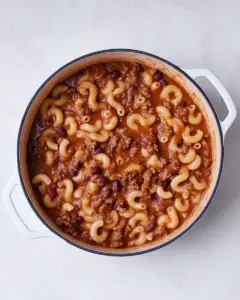 One Pot Chili Cheese Pasta