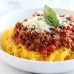 One Pot Spaghetti Squash and Meat Sauce