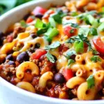 One Pot Vegetarian Chili Mac and Cheese