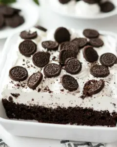 Oreo Pudding Poke Cake