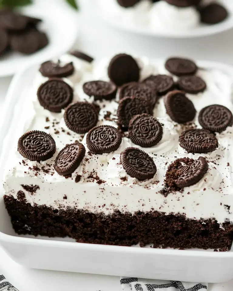 Oreo Pudding Poke Cake