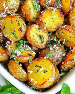 Oven Roasted Herb and Garlic Parmesan Potatoes