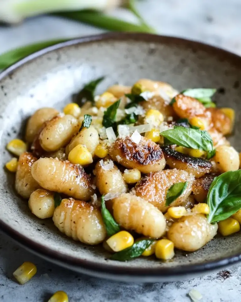 Pan Toasted Brown Butter Gnocchi with Sweet Corn Grilled Scallions