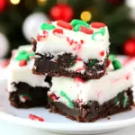Peppermint Fudge Brownie Bites