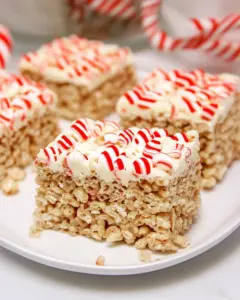 Peppermint Rice Krispie Treats