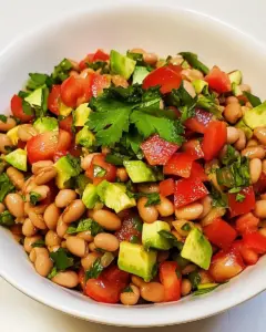 Pinto Bean Salad with Avocado and Tomatoes