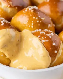 Pretzel Bites with Cheddar Sauce