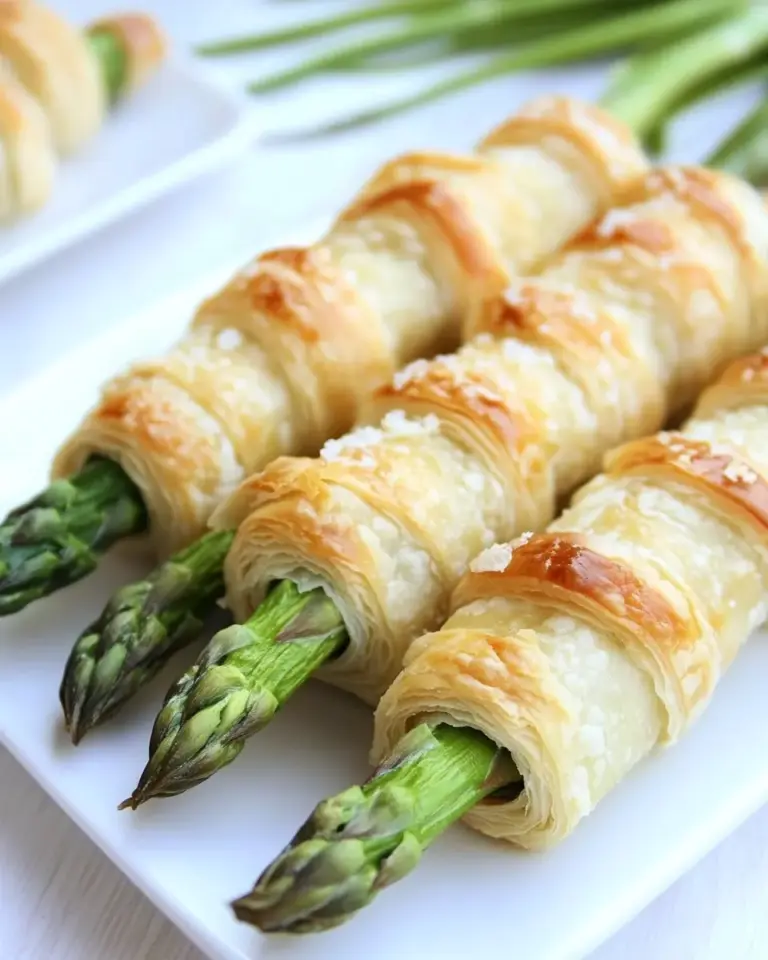 Puffy Pastry Wrapped Asparagus Rolls