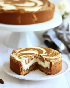 Pumpkin Cake with Cream Cheese Swirl