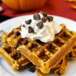 Pumpkin Chocolate Chunk Waffles