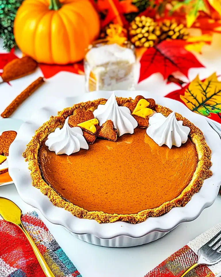 Pumpkin Pie With Graham Cracker Crust