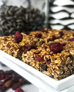 Pumpkin Spice Cranberry Granola Bars