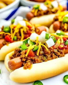 Quick Chili Cheese Dogs