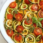 Quick Spiralized Zucchini and Grape Tomatoes