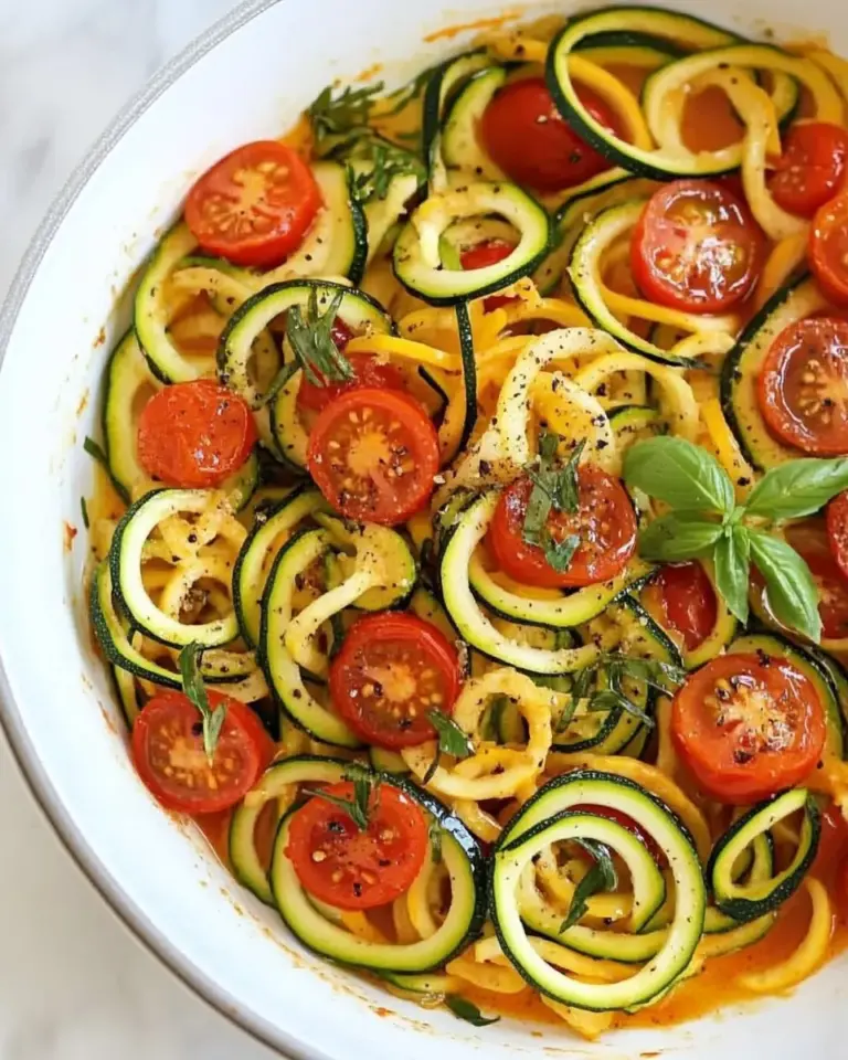 Quick Spiralized Zucchini and Grape Tomatoes