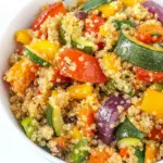 Quinoa with Roasted Rainbow Vegetables