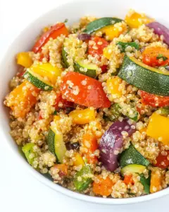 Quinoa with Roasted Rainbow Vegetables
