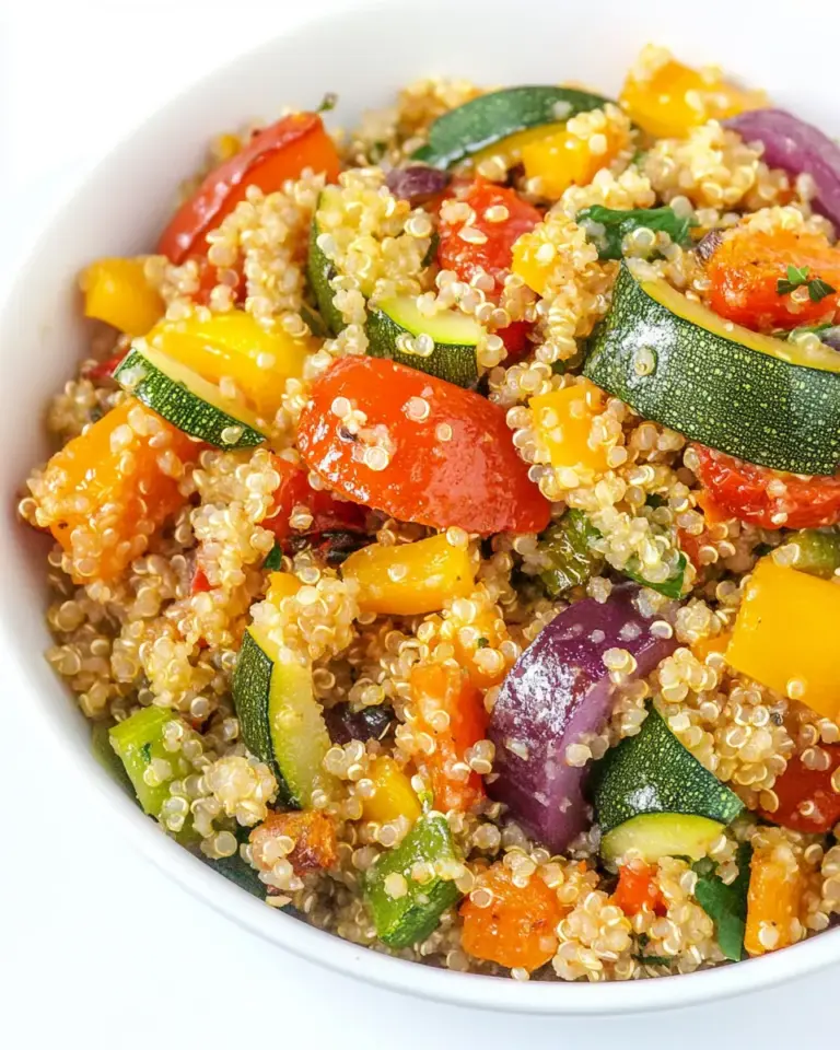 Quinoa with Roasted Rainbow Vegetables