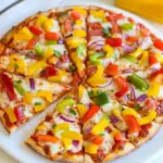 Rainbow Bell Peppers Pizza