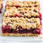 Raspberry Bars with Oatmeal Crumble Topping
