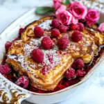 Raspberry Rose Baked French Toast